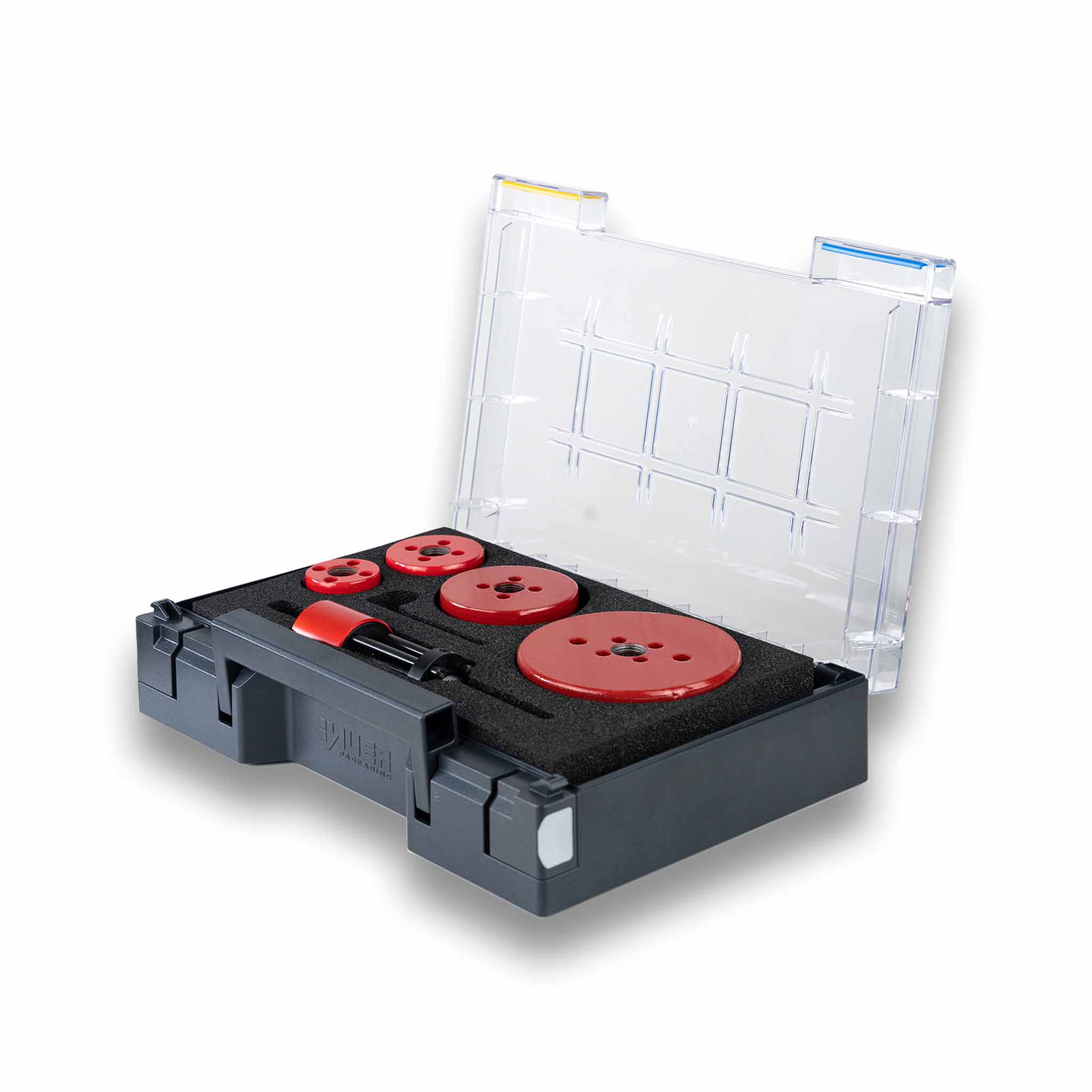 Lochmichel Koffer-Set – Aufnahme für Lochsägen mit Auswurffunktion und Zubehör