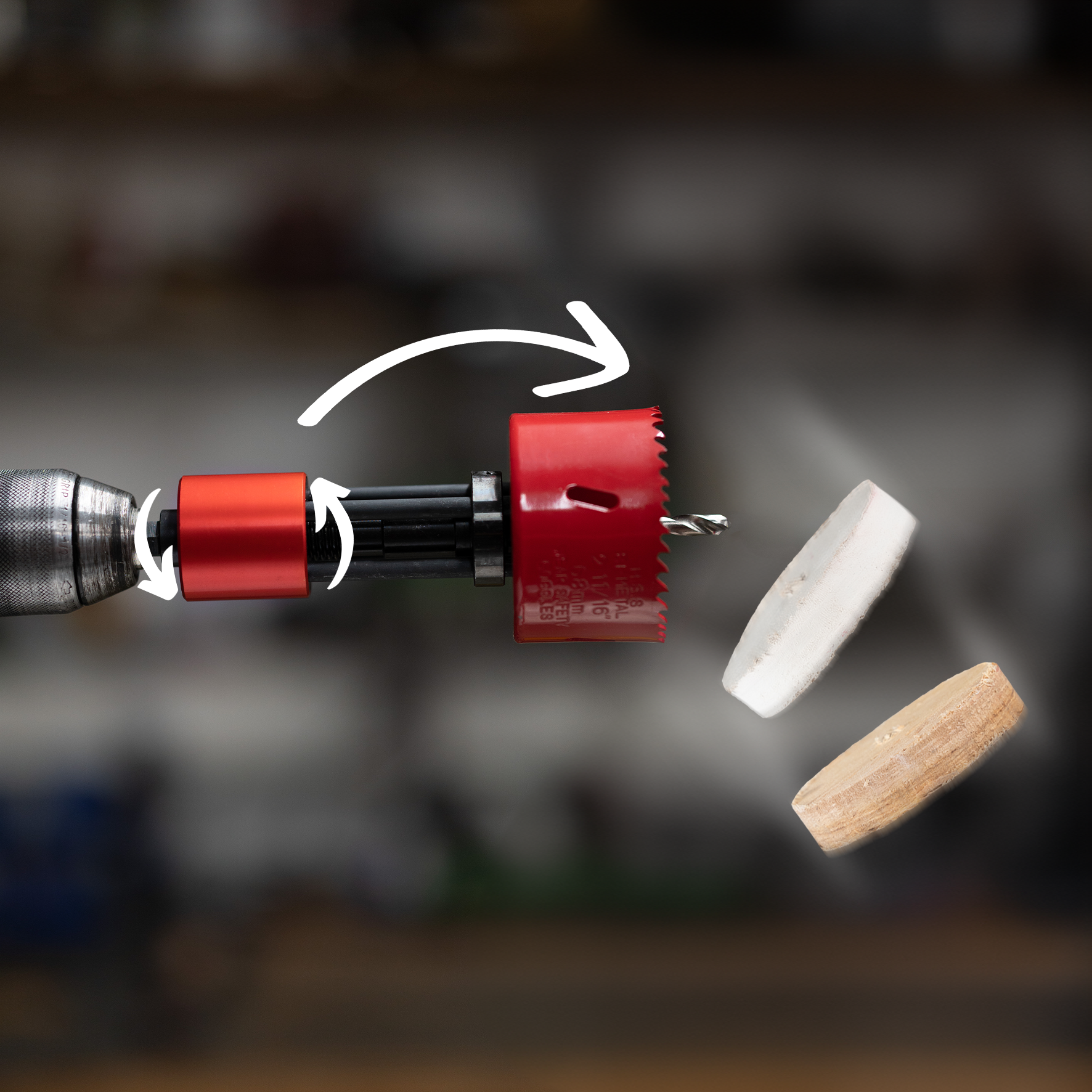 Demonstration der Auswurffunktion des Lochmichels