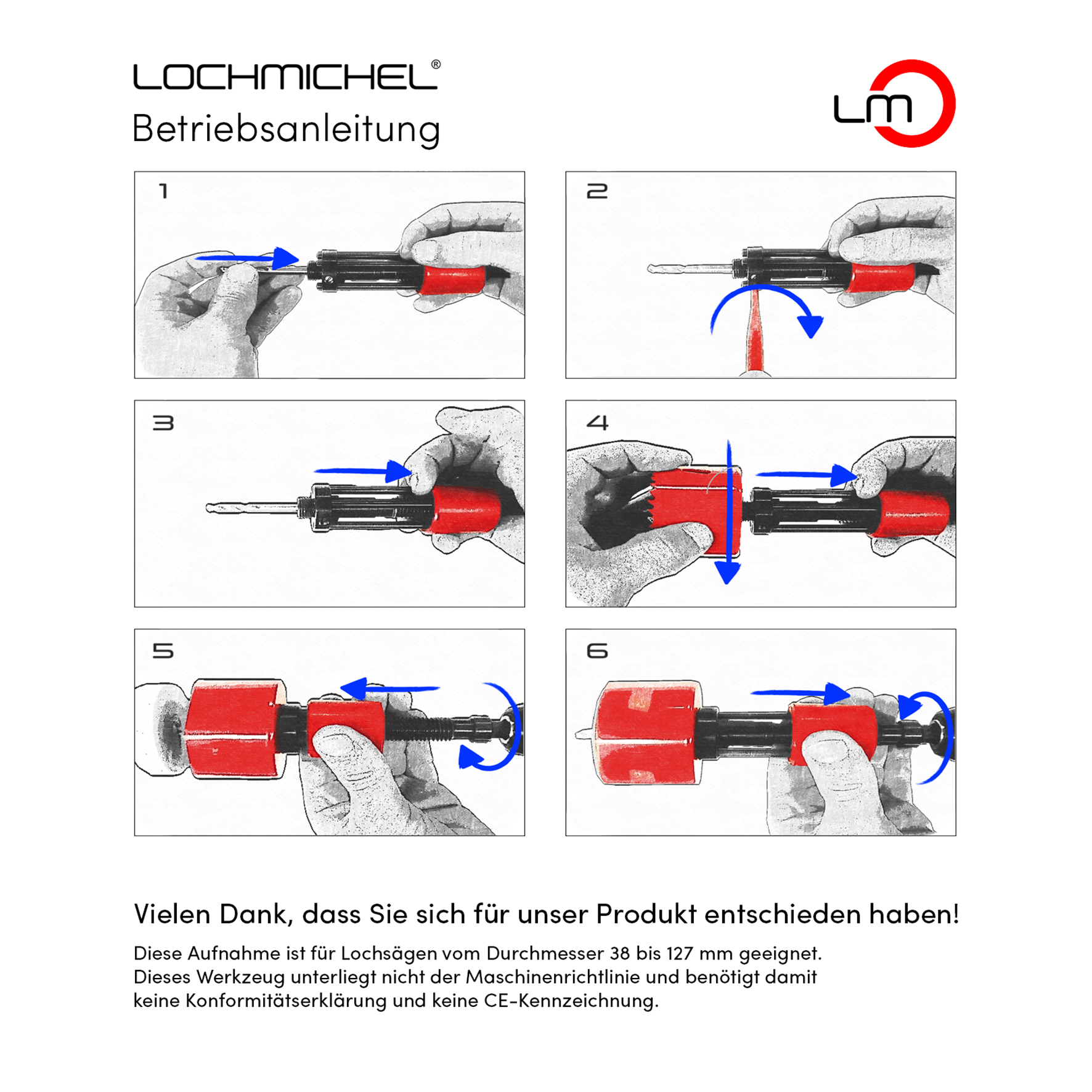 Lochmichel Betriebsanleitung – Funktionsprinzip und Anleitung